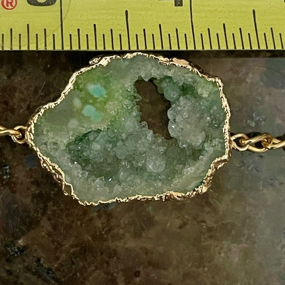 Custom-made druzy stone bracelet